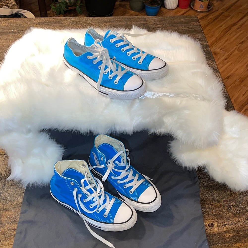 🌸‎  Converse All Stars teal Blue Tennis Shoes